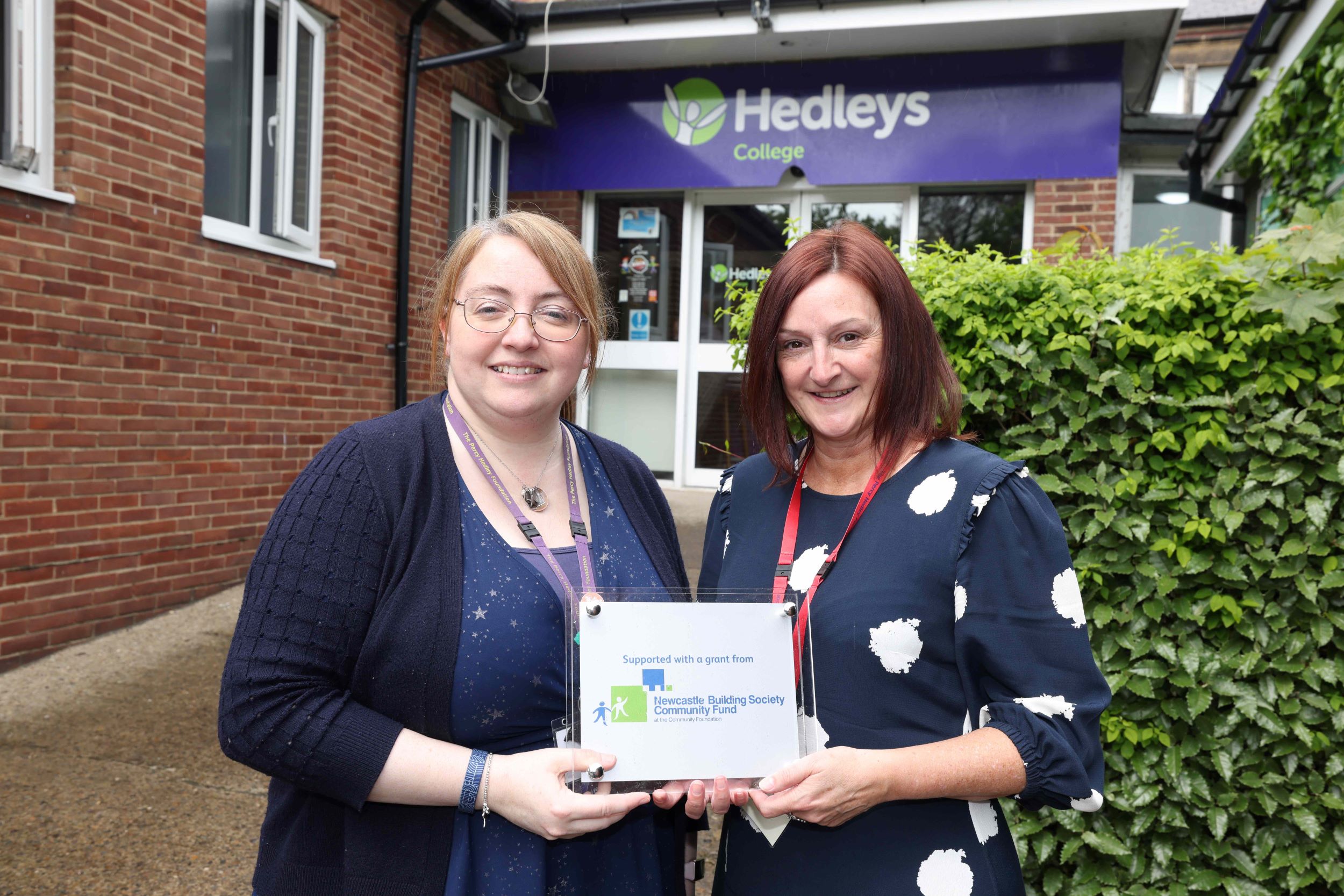 Jo Rees-Proud, principal of Hedley's College & Hedley's Horizons, with Jill Wilson, head of IT service management at Newcastle Building Society