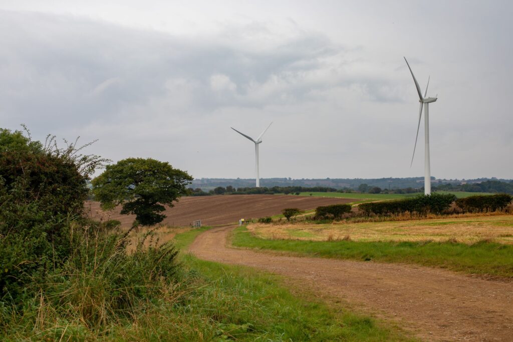 The Lambs Hill Wind Farm near Stockton
