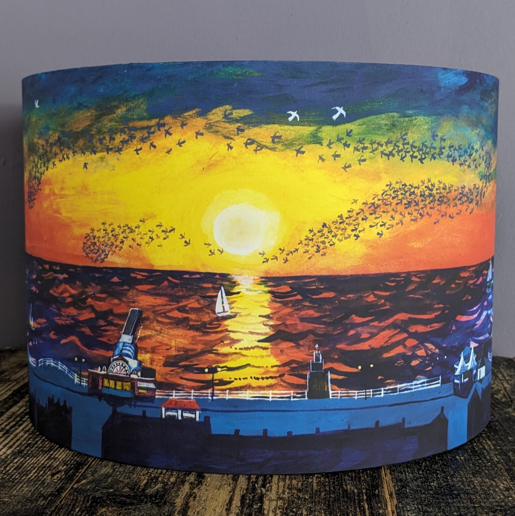 Sunset and Starlings Lampshade