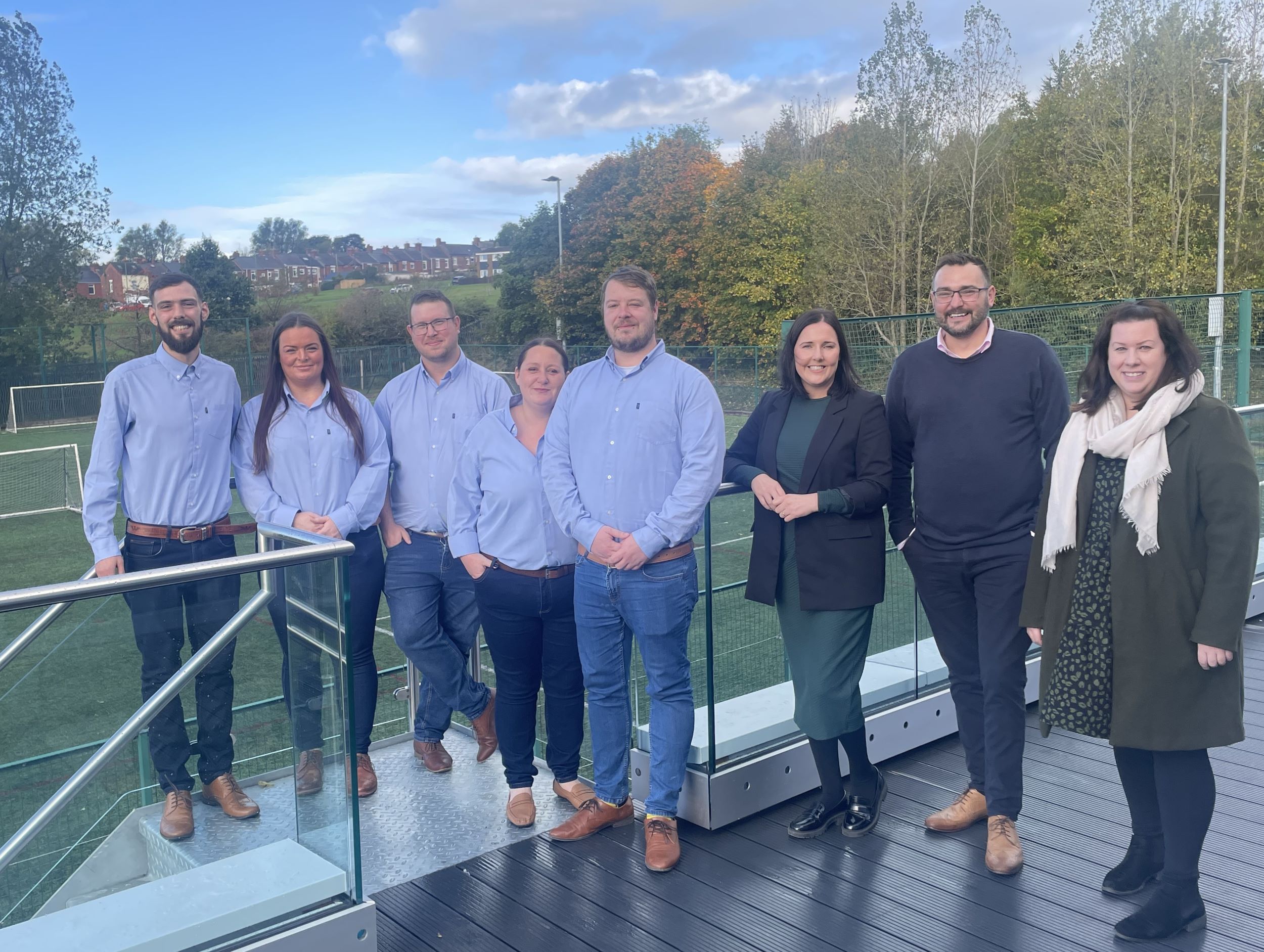 Members of the Stanley Events team with (from third from right) manager Anna Marshall, director Carl Marshall and Lucy Hinds of the Banks Group