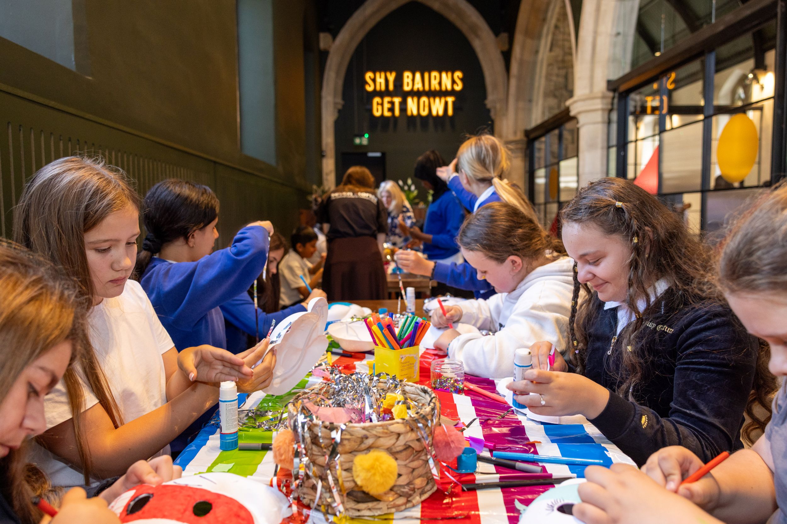 Young Byker residents taking part in the Lighthouse Project's showcase day