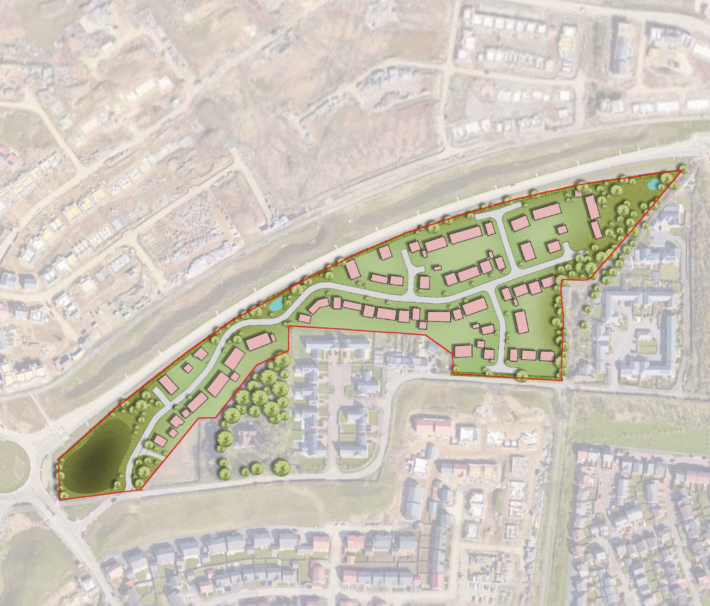 An indicative masterplan for Banks Property's West Brunton residential development